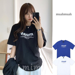 [muahmuah] เสื้อยืด พิมพ์ลายกราฟฟิค Mua