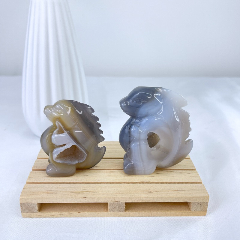 [SG INSTOCKS] Druzy Agate Dinosaurแกะสลักหินคริสตัลธรรมชาติ