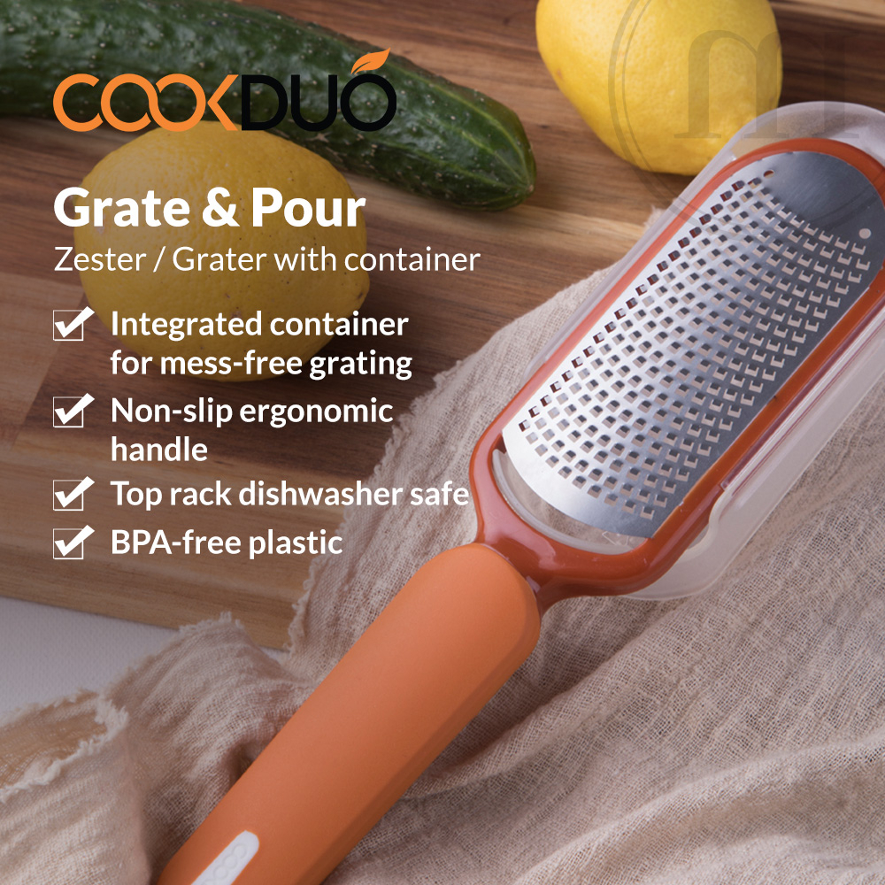 Cookduo Grate & Pour - zester/grater พร้อมภาชนะ