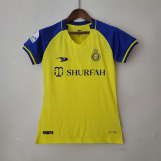 【Fans&amp;Issue Kit 】เสื้อกีฬาแขนสั้น ลายทีมชาติฟุตบอลชั้นนํา Al-Nassr FC 22 23 ชุดเยือน สําหรับผู้หญิง พร้อมส่ง