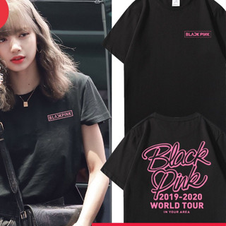 เสื้อยืดแขนสั้น ผ้าฝ้าย พิมพ์ลาย BLACKPINK Lisa Jenny อเนกประสงค์ สําหรับผู้ชาย และผู้หญิง