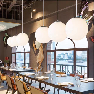 โคมไฟระย้า Led แขวนเพดาน สีขาว สไตล์นอร์ดิก เรียบง่าย สําหรับห้องครัว ห้องนอน ห้องนั่งเล่น 20/25/30/35/40/50CM