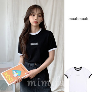 [muahmuah] เสื้อยืดยาง พิมพ์ลาย Signature