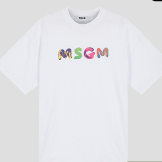 【พร้อมส่ง】เสื้อยืดแขนสั้นลําลอง ผ้าฝ้าย พิมพ์ลายโลโก้ตัวอักษร MSGM หลากสี สําหรับผู้ชาย และผู้หญิง