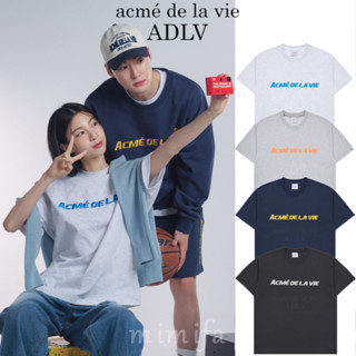 [acme De la vie] เสื้อยืดแขนสั้น ปักลายโลโก้ ADLV ของแท้ 100%