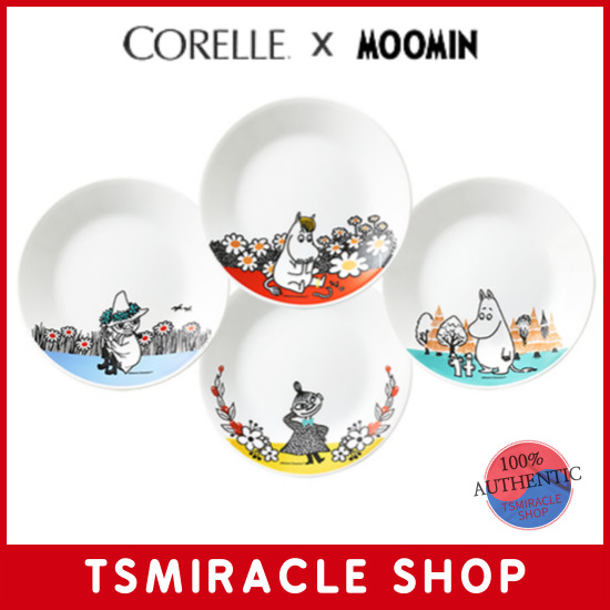 Corelle Moomin Friends จานกลมตรง (17.1 ซม.) 4P /จานกลม /จานอาหารค่่า /