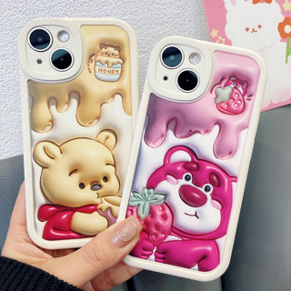 เคสโทรศัพท์มือถือ 3D สามมิติ ลายการ์ตูนหมีพูห์ สําหรับ Redmi note 12 pro 10A 10C 10 9 9A 9T 9C NFC Redmi Note 10 10s Note 11 Note11Pro Note 8 Note 9 Note 9s Note 11s Note 9Pro Note 10Pro เคสโทรศัพท์มือถือแบบนิ่ม เคส redmi