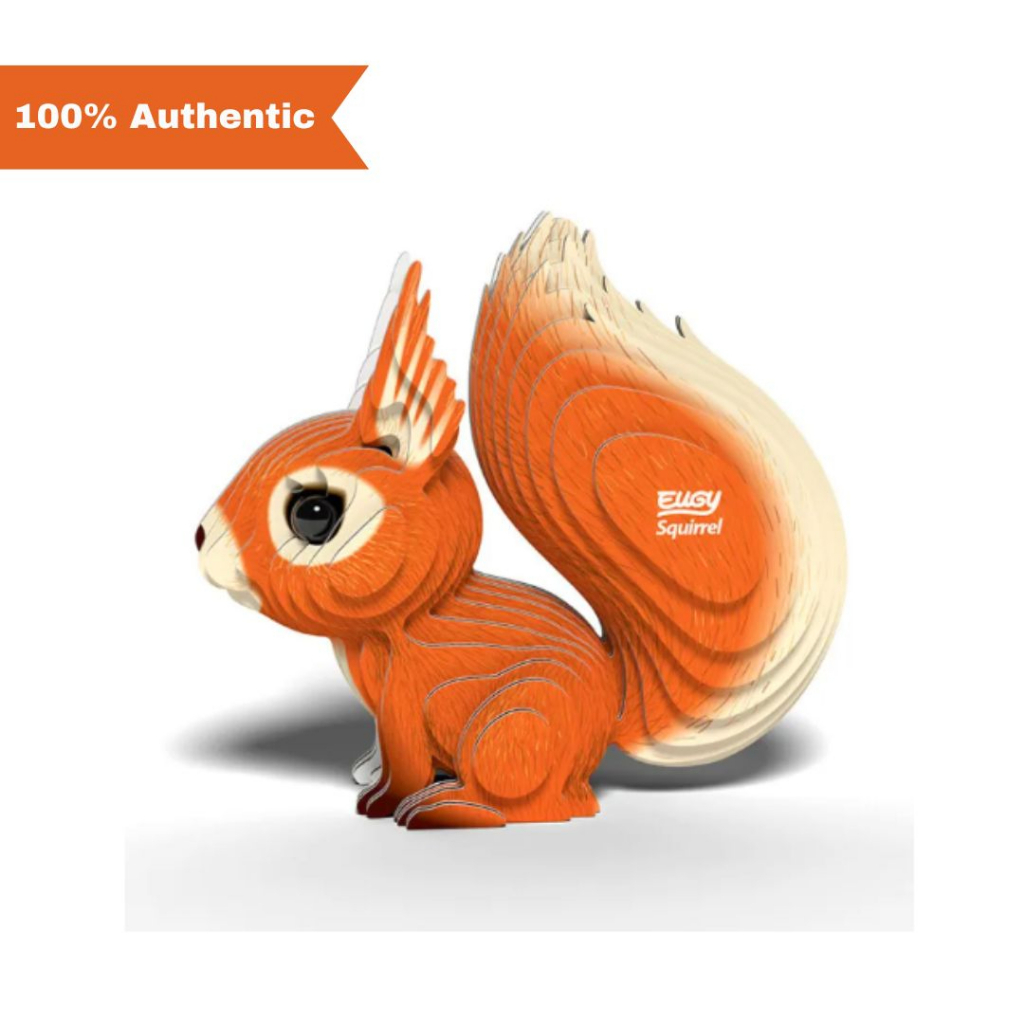 Eugy Wild Squirrel Collectible 三维 Puzzle สําหรับเด็กและผู้ใหญ่