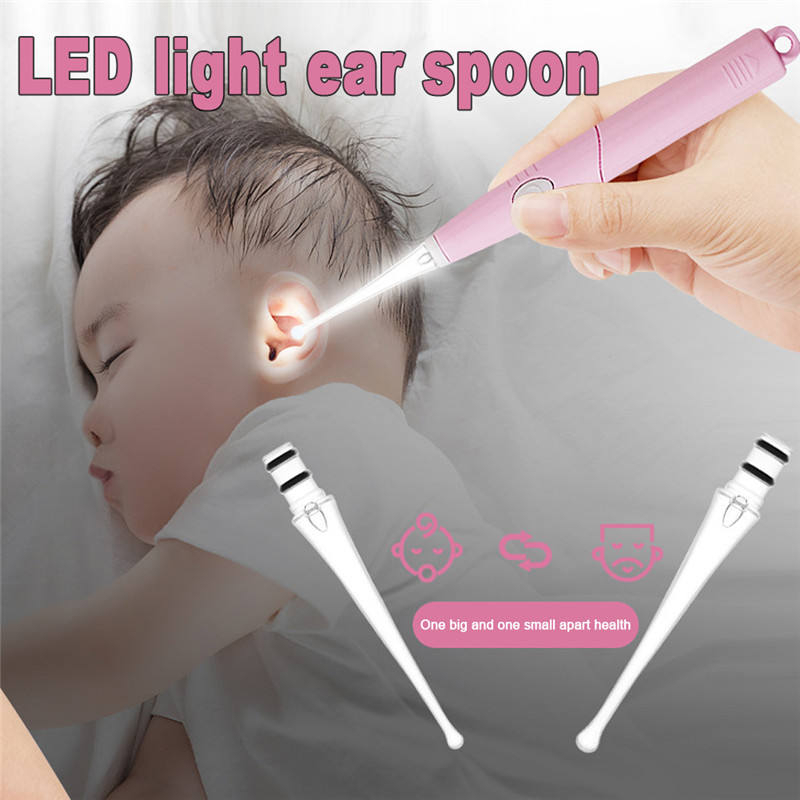Luminous Baby Ear Cleaner Wax Removal Tool Otoscope ไฟฉายพลาสติก Ear-Pick Cleaner Earwax Remover