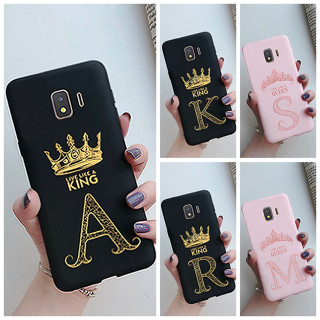 เคสโทรศัพท์มือถือแบบนิ่ม TPU ผิวด้าน ลายตัวอักษรน่ารัก สีดํา สําหรับ Samsung J2 Core J2Core J2 Core J260F J260Y