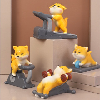 [SIMHOA] Cartoon Shiba Inu Figurines Sculpture Dog Statue Home Decor