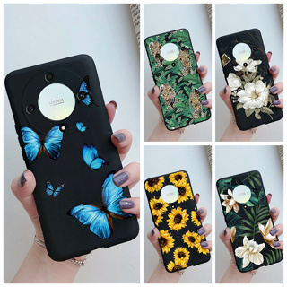 เคสซิลิโคนนิ่ม ลายดอกไม้ ผีเสื้อ สําหรับ Honor X9a 5G 2023 Honor X9 a X9a