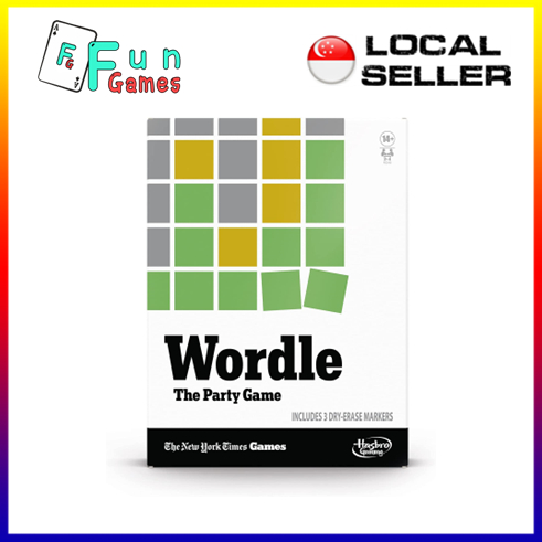 Wordle The Party Game สําหรับเกมกระดานผู้เล่น 2-4 ผู้เล่นที่ได้รับแรงบันดาลใจจาก New York Times