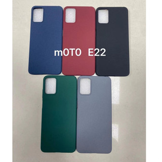 เคสโทรศัพท์มือถือ TPU นิ่ม ป้องกันลายนิ้วมือ สีพื้น สําหรับ Motorola E20 E22 E32