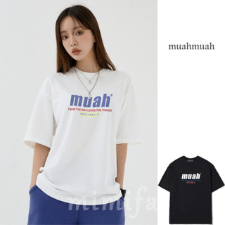 [muahmuah] เสื้อยืดแขนสั้น พิมพ์ลาย HALF