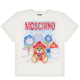 Moschino เสื้อยืด พิมพ์ลายตุ๊กตาหมี สําหรับทุกเพศ