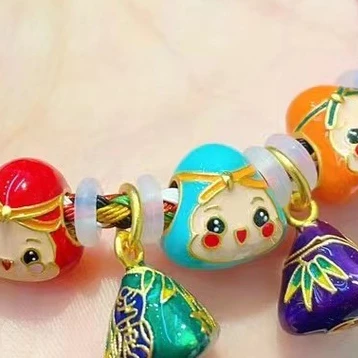 จี้ลูกปัดสีทองสไตล์จีนโบราณ สําหรับสร้อยข้อมือ DIY thumbnail 6