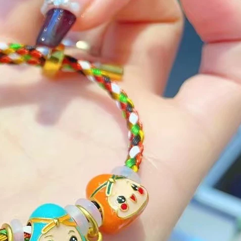 จี้ลูกปัดสีทองสไตล์จีนโบราณ สําหรับสร้อยข้อมือ DIY thumbnail 8