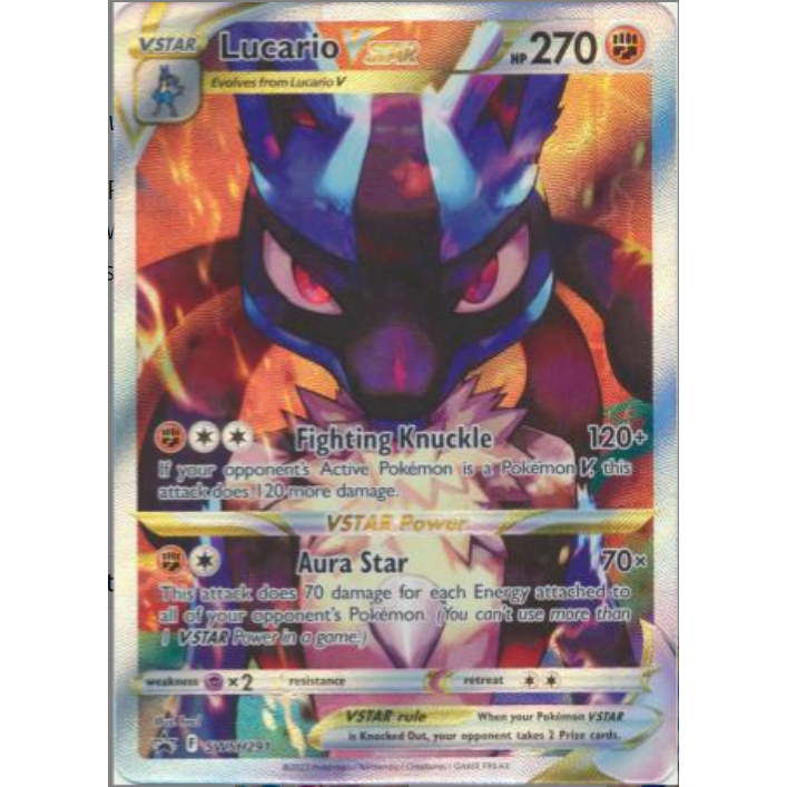English Lucario VSTAR - SWSH291 - แพ็คซีล Pokemon Sword & Shield