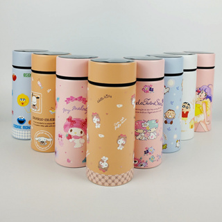 Sanrio Kitty Melody SumikkoGurashi Creamy Mami CrayonShinchan 250ML Stainless Steel Bottle Vacuum Flask w/ Thermometer 221543