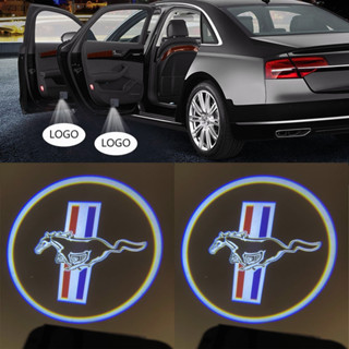 ใหม่ โคมไฟ LED ไร้สาย ลาย Ghost Shadow Night สําหรับ Ford Mustang GT F150 Shelby GT500 Cobra 1 2 ชิ้น