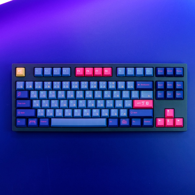 ปุ่มกด GMK Kabukicho, 129 คีย์ PBT ปุ่มกด โปรไฟล์เชอร์รี่ DYE-SUB ปุ่มกด GMK ส่วนบุคคลสำหรับคีย์บอร์