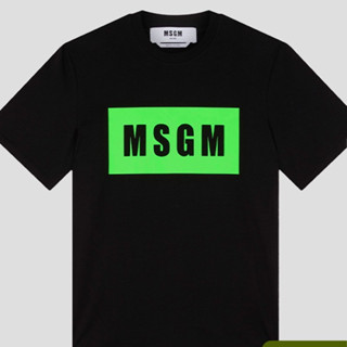 【พร้อมส่ง】เสื้อยืดแขนสั้นลําลอง ผ้าฝ้าย พิมพ์ลายโลโก้ MSGM สําหรับผู้ชาย และผู้หญิง