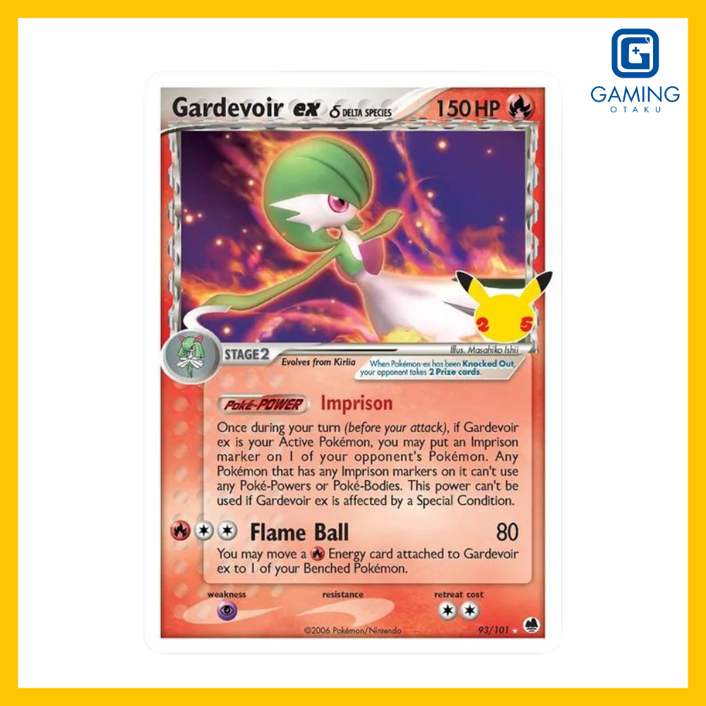 Gardevoir ex (สายพันธุ์ delta) - การ์ด Pokemon TCG 25th Pokémon Celebration Singles