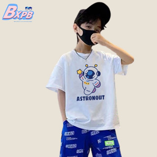 Bxpb- เสื้อยืดแขนสั้น คอกลม ผ้าฝ้าย พิมพ์ลาย ทรงหลวม คุณภาพสูง สไตล์เกาหลี ไซซ์ 110-170