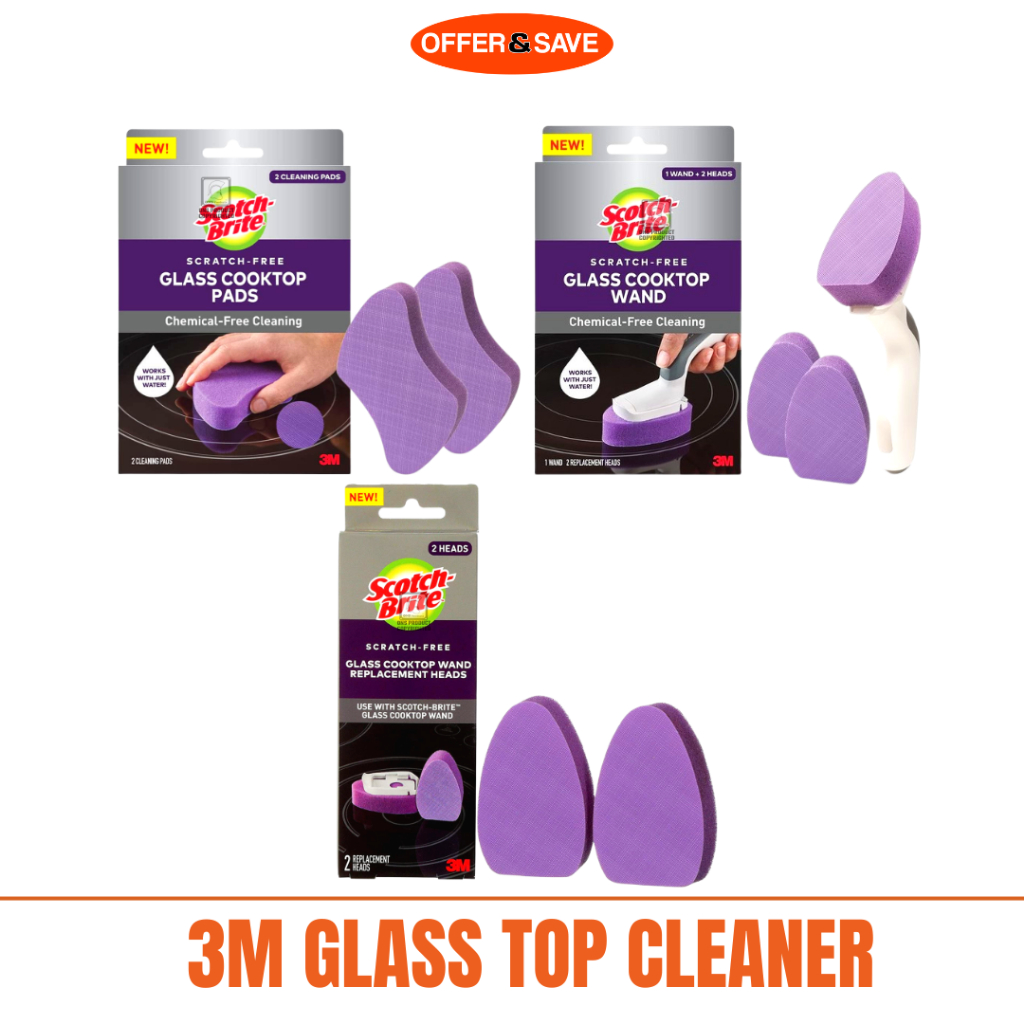 3m Scotch-Brite Non - [Scratch / Chemical] ฟรี - น้ํายาเช็ดกระจก [ไม้กายสิทธิ์ / แผ่น]