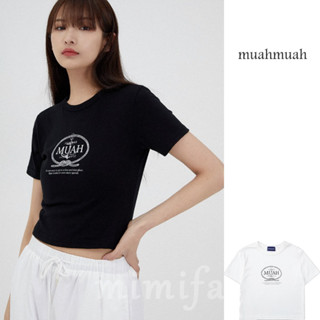 [muahmuah] เสื้อยืดครอป แขนสั้น