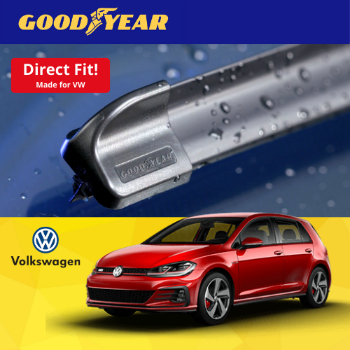 Goodyear Wiper VW Golf Scirocco Passat B8 รุ่น Fit เฉพาะ Volkswagen MK6 MK7 MK7.5 MK8 (RHD)