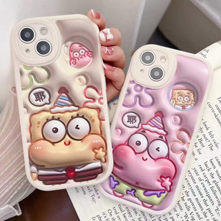 เคสโทรศัพท์มือถือคู่รัก 3D การ์ตูน สําหรับ Samsung A14 A04s A04 A12 A32 A50A50s A33 A13 A23 A03s A22 A73 A30s A53 A21s A52s A11 A20s A72 A03 A52 A51 A02s A31 A71 M23 A10s A20 2023 Samsung case