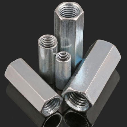 [Galvanized] ขยาย Hex Nut สกรู Rod การเชื่อมต่อ Nut ขยายรอบ Joint Nut M4M5M6M8M10-M24