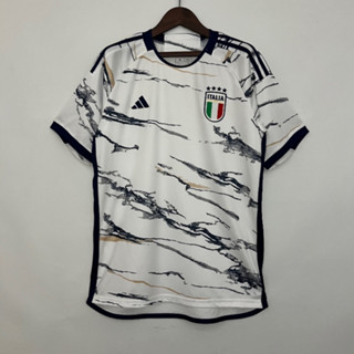 เสื้อกีฬาแขนสั้น ลายทีมชาติฟุตบอล Italy Away White Man 23 24 ชุดเยือน จัดส่งด่วน 24-48 ชั่วโมง