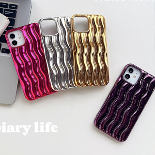 เคสโทรศัพท์มือถือ tpu นิ่ม ชุบไฟฟ้า ลายดอกกุหลาบ 3D สีทอง สีม่วง สีแดง สําหรับ Iphone 14 14 Pro 14 Pro Max 12 promax 13 Pro Max