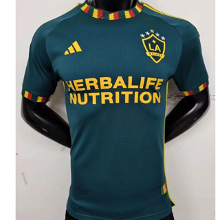 เสื้อกีฬาแขนสั้น ลายทีมชาติฟุตบอล LA Galaxy 23/24 ชุดเยือน สีเขียว สําหรับผู้ชาย