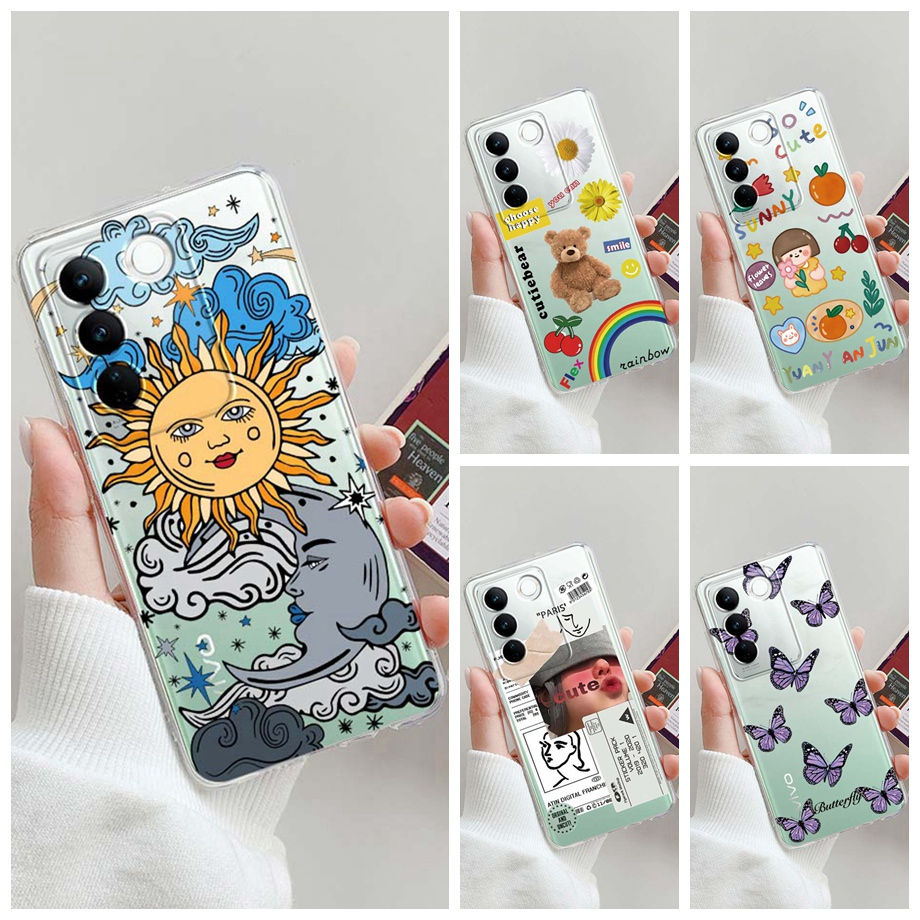 Vivo V27 V27 Pro Clear Case Full Cover Protection Soft TPU Candy Jelly เคสโทรศัพท์สําหรับ Vivo V27 V