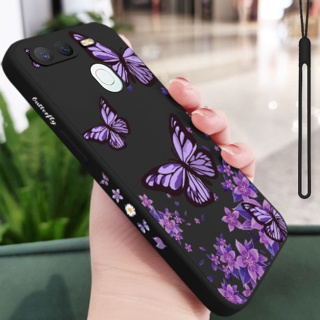 เคสโทรศัพท์มือถือซิลิโคน ลายผีเสื้อ สีม่วง สําหรับ VIVO 1811 1812 1814 1816 1817 1818 1819 1820