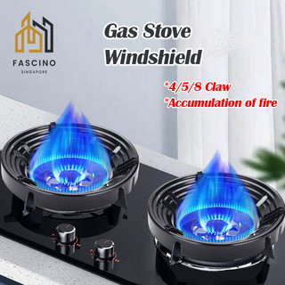 【SG】Gas Stove Windshield Burner Energy Saving Cover Fire Reflection Windproof Protector for Wok Pan Support Stand