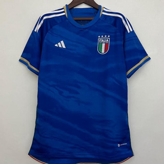 เสื้อกีฬาแขนสั้น ลายทีมชาติฟุตบอลชั้นนํา Italy 23 24 ชุดเหย้า สีฟ้า สําหรับผู้ชาย