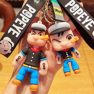 พวงกุญแจซิลิโคน จี้ตุ๊กตา Popeye น่ารัก สําหรับห้อยกระเป๋าเป้สะพายหลัง