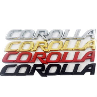 สติกเกอร์โลโก้ตัวอักษร Corolla โลหะ ขนาดใหญ่ 1 ชิ้น สําหรับตกแต่งรถยนต์ TOYOTA Corolla