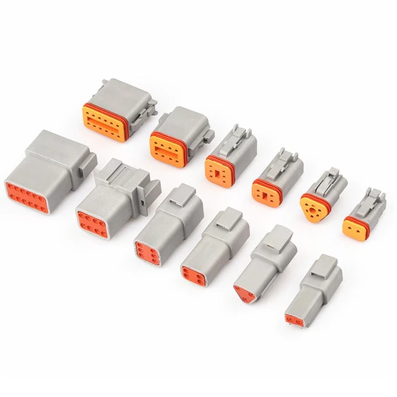 Deutsch ปลั๊กเชื่อมต่อไฟฟ้า DT DT06-2S DT04-2P 2P 3P 4P 6P 8P 12Pin กันน้ํา สําหรับมอเตอร์รถยนต์ พร้อมขั้ว 22-16AWG 1 ชุด