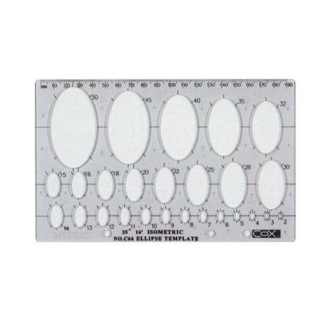 Cox Cx-C-66 Ellipse Template CX-C-67 Circle Template CX-C-79 เรขาคณิต C98 เคมีลายฉลุ