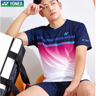 Yonex ใหม่ เสื้อกีฬาแบดมินตัน แขนสั้น แบบแห้งเร็ว สําหรับเด็กผู้ชาย และผู้หญิง