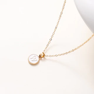 สร้อยคอโซ่ ชุบทอง 18K จี้ตัวอักษร a z ตัว เครื่องประดับ ของขวัญ สําหรับผู้หญิง