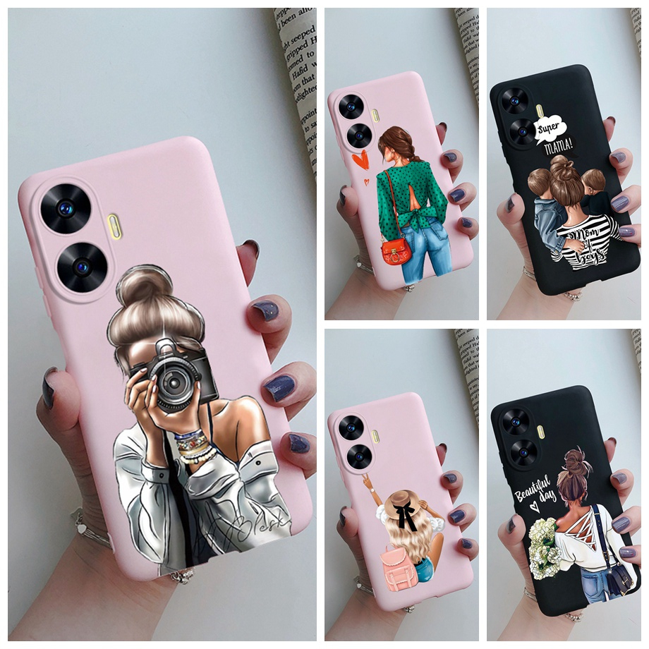 Realme C55 กรณีใหม่มีสไตล์ Matte กันกระแทกเคสโทรศัพท์สําหรับ Realme C55 C 55 ปลอก