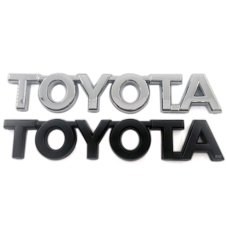 สติกเกอร์โลหะโครเมี่ยม ลายโลโก้ TOYOTA สีดํา สําหรับติดตกแต่งรถยนต์ TOYOTA 1 ชิ้น