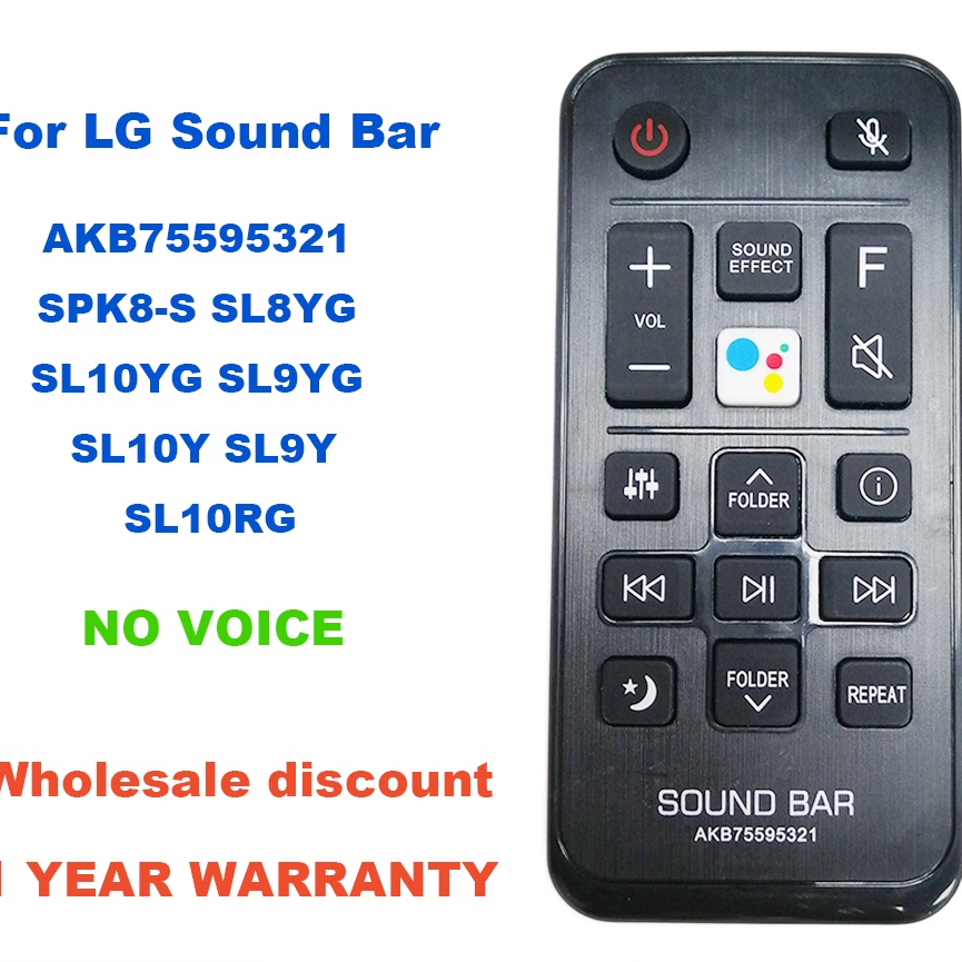 ใหม่ ลูกชายรีโมทคอนโทรล75595321 ใช้สําหรับ LG SPK8-S SL8YG SL9Y SL9YG SL10Y SL10RG SL10YG Sound Bar 
